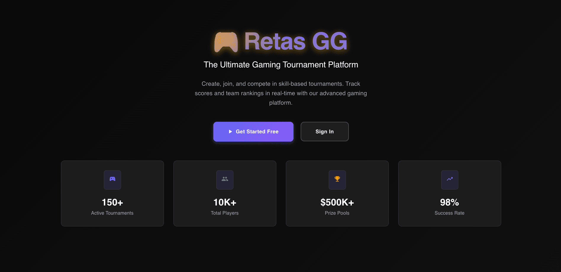 Screenshot of retas.gg